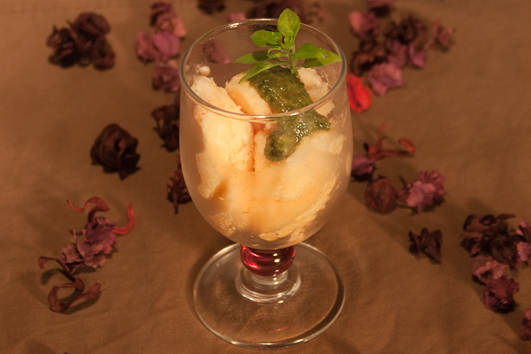 Grapefruitsorbet mit Basilikumpesto – Einfaches Rezept