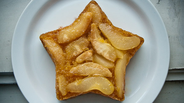 Birnenkuchen upside down