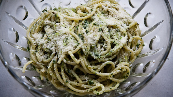 Spaghetti con prezzemolo e Aceto Balsamico