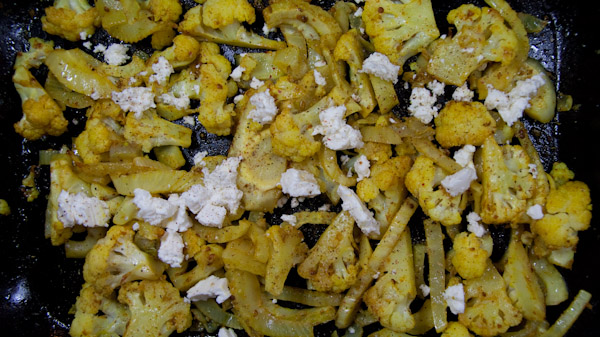 Fenchel und Blumenkohl gebacken mit Feta