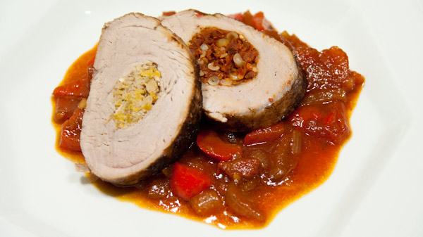 Schweinelende mit zweierlei Füllung