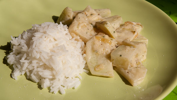 Kohlrabi gedünstet mit Weinsauce