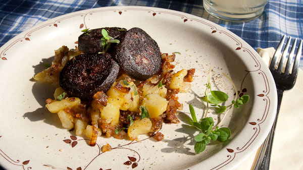 Blunzengröstl –  Blutwurstgröstl