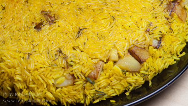 Persischer Reis Sib Pulao