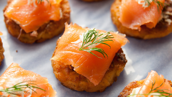 Fingerfood Rösti Lachs Kren
