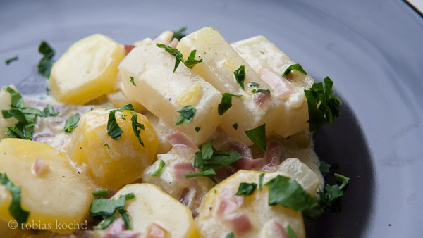 Kohlrabi Kartoffel Gemüse mit Sahne